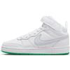 Nike CD7782 Court Borough Mid 2 Bianco Bianco Scarpe da Donna Sneakers Unisex Lacci, White Football Grey Stadium Green, 37.5 EU