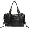 JIABAOZ Borsa Vintage da Donna,City Bag Borsa con Rivetti da Donna in Pelle Lavata Vintage Y2k,Bag Tote PU Mano Multitasche per Lavoro, Ufficio e uso Quotidiano