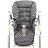 BambiniWelt by Rafael K. BambiniWelt - Rivestimento di ricambio per cuscino Peg Perego Prima Pappa Diner Stelline (stelle grigie scuro)