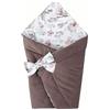 Bellochi Growing in style Bellochi Copertina Avvolgente Neonato - Universale Sacco Neonato per Ovetto Carrozzina Gondola Seggiolino Auto - Antialergico - cotone e velluto - Choco Fantasy