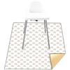 Treer Tappetino Seggiolone Bambini, Tappeto Seggiolone Impermeabile Antiscivolo e Lavabile per Protezione Pavimento, 110x110cm Cartone Animato Tappeti Gioco Bambini Pieghevole (Arcobaleno)