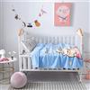 Fansu Doppio Coperta Flanella per Lettino Grande Morbide Bimbo Copertine Letto Caldo Coperte Neonato Asilo per Bambini Ragazzi Ragazze (100x130cm,Maiale blu)