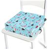 Chickwin Cuscino Rialzo Sedia per Bambini, Cartone Animato Stampa Cuscino Alzasedia con Cinghie Regolabile Lavabile Smontabile Cuscino Seduta per Sedia da Pranzo (32x32x8cm,unicorno)