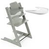 Stokke Seggiolone Stokke Tripp Trapp (Glacier Green) Con Vassoio (Bianco) - Include Sedia, Baby Set 2 per Bambini Da 6 a 36 Mesi - Regolabile e Facile Da Pulire