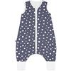 emma & noah Sacco nanna con piedi, 1.0 TOG, per tutto l'anno con gambe, per primavera, estate e autunno, 100% cotone biologico, certificato Oeko-TEX (pois blu, 70 cm)