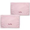 Coccole- Set asilo pappa con nome personalizzato (Buste, Riga rosa)