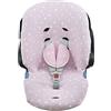 JYOKO Kids Fodera per seggiolino Auto in Cotone Compatibile con Cybex Aton Cloud-Q-M-2-4-5 (ATON 2, Pink Sparkles)