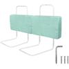 Froadp 100cm Lettino Laterale Anticaduta Sponda Letto Soft Pack per Bambini in Lino Ringhiere per Bambini Sponda Letto Portatile Regolabile in Altezza Protezione Bordo Letto per Lettino(Verde Mare)
