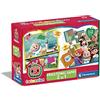 Clementoni Educational Games-2 in 1 Cocomelon-Gioco Educativo 3 Anni (Italiano, Inglese, Francese, Tedesco, Spagnolo, Olandese E Polacco), Made in Italy, 18286, Esclusivo Amazon
