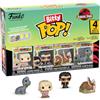 Funko Bitty POP! 4 Pack: Jurassic Park - Ellie Sattler, Ian Malcolm, Triceratops, Brachiosaurus - 1 in 6 chance of receiving the rare Chase variant - Styles may vary - 0,9 pollici (2,2 cm)