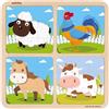 Webby 4-in-1 puzzle in legno per bambini | Gioco educativo per 2+ anni | Sviluppa memoria, forme e colori | Realizzato in legno eco | Giocattolo sicuro per apprendimento e divertimento