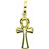 PEGASO GIOIELLI - Ciondolo Oro Giallo 18kt (750) Pendente Piccola Croce della Vita Uomo Donna Bambini