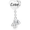 LES FOLIES DI PAOLA GRIECO Charm Orsetto con cuore a palloncino Amore Love in argento 925 - Les Folies per Pandora