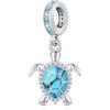 Eusense Charm Tartaruga Marina Compatibile con braccialetti europei Pandora Bijou con Simbolo Portafortuna per Bracciali Charm Regalo per Lei, Lui e Ragazzi