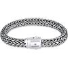 KUZZOI 335204, bracciale da uomo in argento Sterling massiccio lavorato a mano, design Buddha, con incisione kuzzoi, 10 mm di larghezza, 66 g di peso e argento, cod. 335204-023