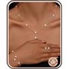 LOLIAS 925 Collana Argento Sterling per Donne Orecchini Perno Bracciale Oro Set Regolabile Collana Pendente della Catena a Maglia Carino Cubic Zirconia Dainty Set Gioielli Sposa