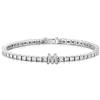 Gioielleria Bucci BRACCIALE TENNIS IN ARGENTO RODIATO ORO BIANCO 18 KT CON INIZIALE LETTERA M