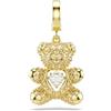 Swarovski Charm Idyllia, Taglio misto, Orsetto, Placcato color oro