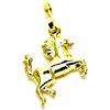 PEGASO GIOIELLI - Ciondolo Oro Giallo 18kt (750) Pendente Piccolo Cavallo Cavallino Rampante Charms Ragazzi Bambini