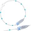 Sakrami Bracciale Rosary in Argento 925 con Orsetto Teddy Smaltato e Piastrina Incidibile per Bambini Kids Collection Regalo Personalizzato - Braccialetto per Nascita Comunione Battesimo Compleanno (Azzurro)