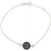 Generico Bracciale Donna in Argento 925 con Centrale Corbula - Maglia Giunchiglio - Gioiello Sardo Artigianale - Disponibile in 4 Finiture (Brunito, 17 cm)