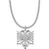 d'origine Albania Aquila Catena Uomo - Stemma Albanese (Acciaio Inox), 30 mm de long, Acciaio inossidabile