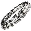ForFox Bracciale drago cinese in acciaio al titanio per uomo gioielli in acciaio inossidabile 15mm 23cm,argento