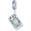 Teleye Carta dei Tarocchi - Il Fascino Matto, Accessorio Braccialetto Fascino in Argento Sterling 925, Compatibile con Collana Braccialetto Pandora