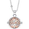 amorili Collana Chiama Angeli Donna - Albero della Vita - Bola Messicana per Gravidanza - Campanellino Protettivo Regalo Premaman - Gioiello Simbolico con Ciondolo in Argento - cll1398b