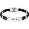 amorili Bracciale Ancora Uomo Personalizzato in Acciaio Inox e Corda | Personalizzabile con Incisione | Gioiello Nautico Moderno e Resistente | Idea Regalo Unica bcc1364c