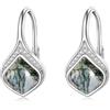 YAFEINI Orecchini a goccia in argento Sterling con filigrana celtica irlandese a goccia, gioielli regalo per donne, one size, Argento sterling, agata muschio