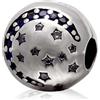 YiRong Jewelry Charm a clip in argento Sterling 925 con chiusura a forma di luna, per braccialetti Pandora (blu)