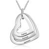 Ashleymade Collana Cuore Personalizzata Donna Collane con Nomi Incisi Argento Pendente Regalo per la Mamma Figlia Nonna Moglie Fidanzata Migliore amica