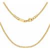 DJADEE Collana veneziana placcata oro 24 carati, impermeabile, senza nichel, 24 carati, 2 mm x 55 cm, Oro