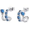 Brosway Orecchini Donna, Orecchini a Cerchio in Argento e Freedom Blue | Collezione FANCY - FFB123