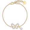S'Agapõ Bracciale Donna in Acciaio e Cristalli con Simbolo Farfalla | Collezione Twinkle - SWN20