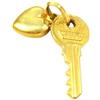 Gioielleria Bucci Ciondolo Cuore e Chiave in Oro Giallo 18 Kt + Collana Omaggio