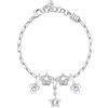 Morellato Bracciale Donna in Acciaio, cristallo, zirconi, Collezione DROPS, Stelle e Cuori - SCZ1379