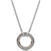 PANDORA Signature Collana con pavé e cerchio con cuori in argento Sterling e placcato in oro rosa 14 carati con zirconi cubici trasparenti50