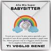 Bramart Collana Donna Baby Sitter Idea regalo per lei Finitura in Argento, Oro Gioiello Compleanno Regalo speciale Tata - Cofanetto con DEDICA incluso