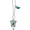 Le Carose Collana da donna collezione piro piro. Il gioiello è in ottone, con galvanica bianca e ciondolo smaltato con pendente a forma di uccello. Dimensioni: collana 100 cm, ciondolo 4 cm,