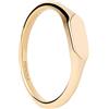 P D PAOLA Anello in donna PDPaola Color Argento 925,Oro (18 kt)- Zirconi misura 14 trendy cod. AN01-C07-14