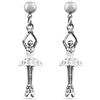 inSCINTILLE Orecchini donna pendenti con Ballerina Danza placcata e confezione regalo inclusa nel prezzo (Argento)