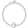 MORELLATO Mascotte Bracciale Donna Acciaio Cristalli - SAVL15, Lega di acciaio