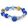 SAGA GIOIELLI Bracciale Colorato con Perle in Vetro - Bracciale Artigianale Multicolore Regolabile 23 cm - Gioiello Unisex Uomo Donna - Idea Regalo Originale - COLLEZIONE SOLARA (BSVE8F4-04)