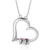 kaululu Collana Personalizzata Collana con Nome di bambini per la mamma Collana con cuore Argento Ciondolo Collana madre dalla figlia Regali di compleanno per la festa della mamma