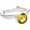 Harry Potter Anello a forma di boccino dorato in argento Sterling con cristalli, taglia XL