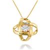 MyNameNecklace MYKA - Collana Eterna Incisa con Zircone Cubico - Gioiello Inciso con Nomi - Regalo d'argento o d'oro per le donne - Regali per Festa della mamma, Natale (Oro vermeil 18k)