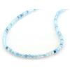 NirvanaIN Acquamarina naturale sfaccettato perline collana, sciolto acquamarina pietra perline argento fatto a mano, marzo Birthstone acquamarina