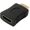 System-S Adattatore HDMI 1.4 maschio a femmina placcato oro 4K UHD 30Hz 2K 60Hz cavo nero